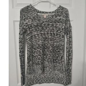 Knit High Low Sweater Size M • Y2K Style Heathered Pullover Bella Elena